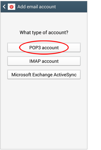email POP3 account